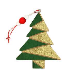 Wooden Ornament, Gold-Green Frame 65473855 - Nonbrand Christmas Decoration