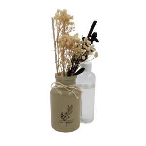 Duftdiffusor Orange Blossom, 80ml, mit dekorativen Trockenblumen und Schilfrohren - Lufterfrischer