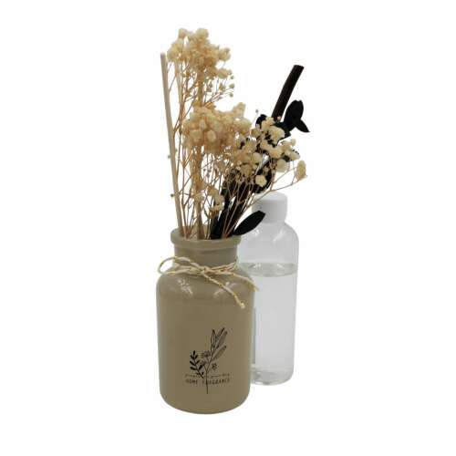 Voňavý difuzér Orange Blossom, 80ml, s ozdobnými sušenými kvetmi a trstinou