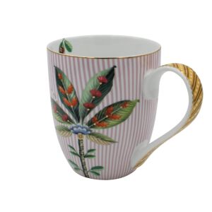 PIP Studio La Majorelle Becher mit Blumenmuster und goldenen Details - Tassen