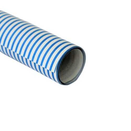 Blue and White Striped Gift Wrapping Paper 131507513