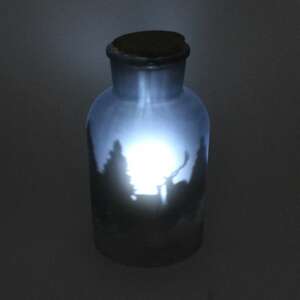 Decorative Blue Glass Ornament with LED 65475564 - Decorative Lamp