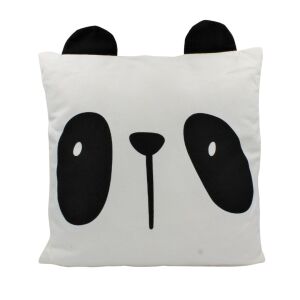 Perna decorativă Panda, vedere frontală, 40x40 cm - Lenjerie de pat