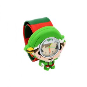 Pop Watch Manó Christmas Elf Kids Watch with Red and Green Silicone Strap - Kids' Watch