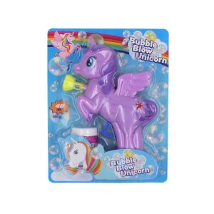 Пистолет за сапунени мехури Еднорог - Лилав - Играчка, в опаковка - Духалка за мехурчета
