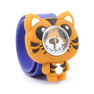 PopWatch Tigris kids watch with blue strap, tiger design - Fashion & Clothing