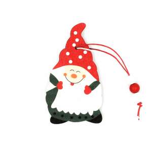 Wooden Decoration - Cheerful Gnome with Tongue Out 65476685 - Nonbrand Christmas Decoration