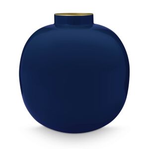 Dekoračná okrúhla kovová váza 23cm modrá 131509536 - Pip Studio