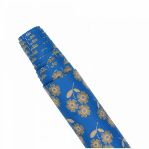Kraft Vintage Gift Wrapping Paper 200x70 cm Blue Flowers 131510478 - Art & Craft