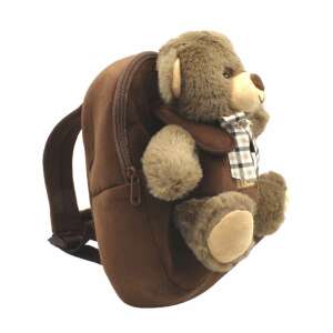 Kindergartenrucksack, Perletti, mit Teddybär, abnehmbarem Plüsch, 21cm