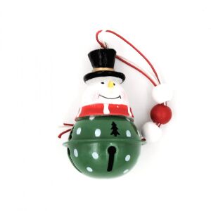 Karácsonyi Hóember Csengő Dekoráció - Метална коледна камбанка Снежен човек - Коледа