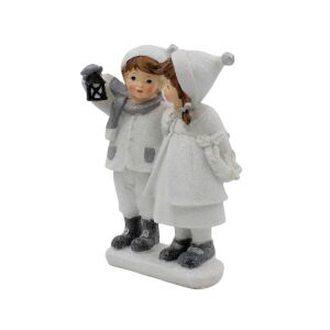 Edelman Christmas Decoration - Boy and Girl Statue - Small size - Nonbrand Christmas Decoration