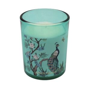 Green Freesia Glass Candle 8x10cm 131508965 - Household Supply