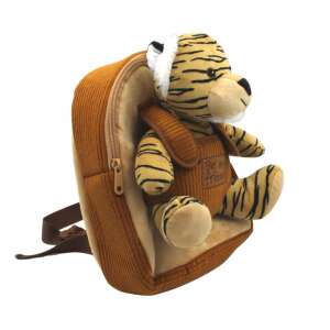 Kindergartenrucksack, Perletti, Tiger, abnehmbares Plüsch, 21cm