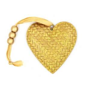 Decorațiune din metal - Inimioară aurie, strălucitoare 65477805 - Nonbrand Decorațiuni de Crăciun