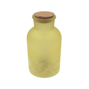 Gold glass LED lamp with cork stopper, decorative lighting - Decorative Lamp