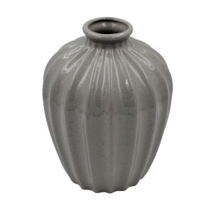 Dekorative Vase aus grauem Porzellan, 20x14cm
