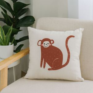 Vidám Majom baby pillow on chair, 40x40 cm, decorative monkey cushion - Decorative Pillow