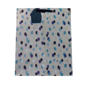 Paper Gift Bag L Grey Funky Spots 131508301 - Art & Craft