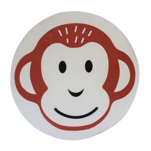 Vidám Majom round kids rug, 60x60cm, monkey face design - Koopman