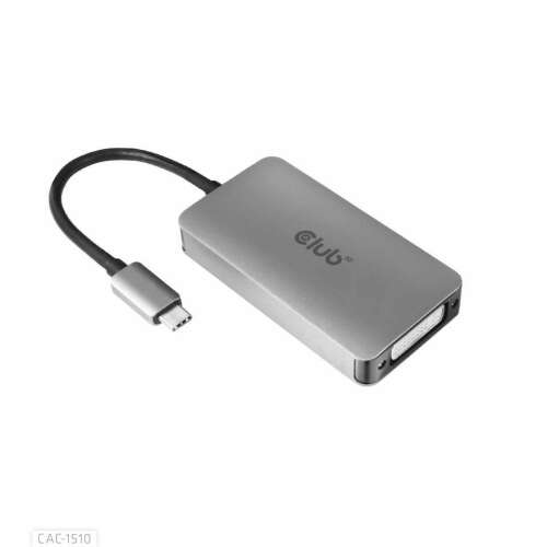 CLUB3D USB-C auf Dual Link DVI-D Adapter, grau, CAC-1510