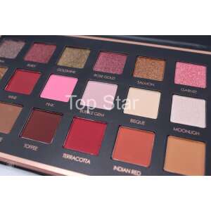 Focallure We Care Your Favors 18 Eyeshadow Palette, 01 Bright Lux, open palette, close-up of eyeshadow colors - Focallure