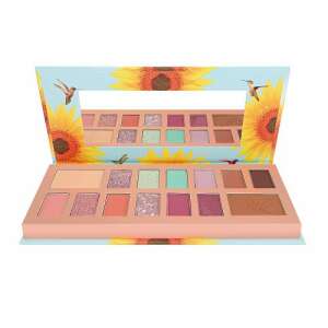 W7 Sweet Nectar Lidschattenpalette, 14 Farbtöne, mit Kolibri- und Sonnenblumen-Design - W7
