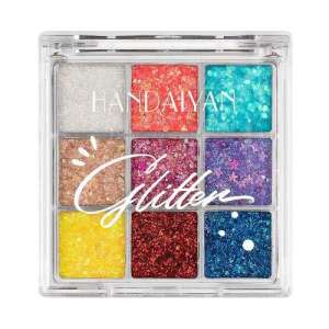Handaiyan Glitter Blush Kit, 9 colors, 9 shades of glitter blush for eyes and face - Redact