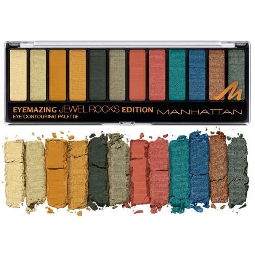 Manhattan Eyemazing Jewel Rocks Edition Eyeshadow Palette, 12 shades, 007, eye contouring palette