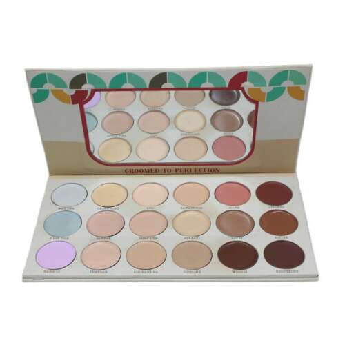 Paleta de corector BB Rose Cosmetics Rose Shade, 18 nuanțe, deschisă, vedere completă