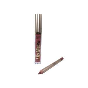 Ushas Lip Matte Lippenstift und Lipliner Set, Wasserfest, Lang anhaltend, Mattes Finish - Lippenstift