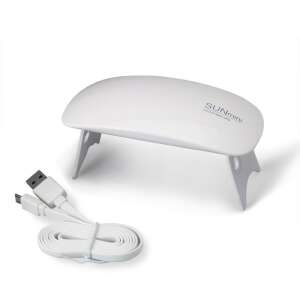 UV LED лампа за нокти SUN mini с USB кабел, бяла, за втвърдяване на гел лак и ноктопластика - Лампа за сушилня за нокти