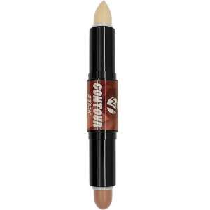 W7 Contour Stick, doppelseitiger Konturstift mit Bronzer und Highlighter, Make-up-Werkzeug zum Konturieren und Hervorheben - W7