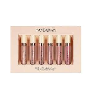 Комплект от 6 течни червила Handaiyan Rose Matte, дълготрайни, водоустойчиви, матово покритие без лепкавост - Уста
