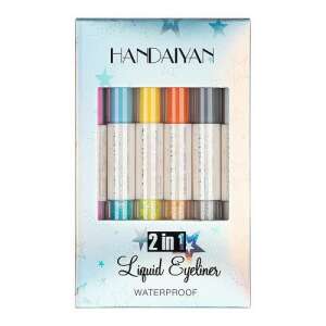 Handaiyan 6 color liquid eyeliner set, waterproof, 2 in 1, glitter eyeliner - Handaiyan