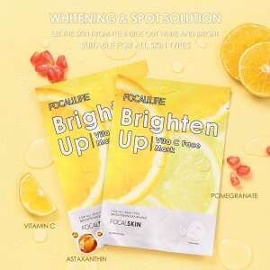 Focallure Brighten Up Vita C Face Mask, whitening and spot solution for all skin types - Skin care mask & pack