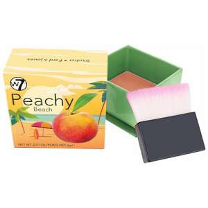 W7 Peachy Beach Blush, 6g blush with brush, peachy color, summery design - Redact