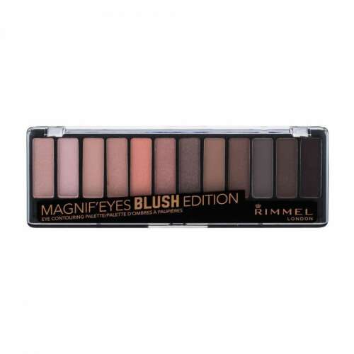 Rimmel London Magnif'eyes Blush Edition Eyeshadow Palette, 12 shades, closed palette, front view