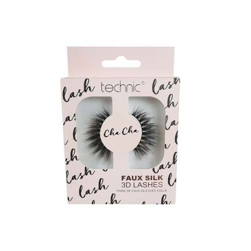 Technic Cha Cha Cha Faux Silk 3D Wimpern, ein Paar falsche Wimpern mit Kleber