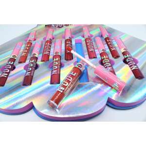 Iman Of Noble Nude Matte Lip Gloss 12 Piece Lipstick Set, 12 different shades of nude lipstick, mermaid themed packaging - Mouth