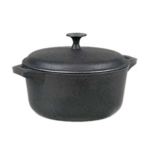 30cm cast iron pot with lid, 7 liter capacity