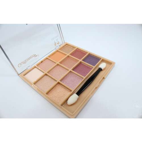 Paleta cieni do powiek Gulflower, 12 kolorów, matowe i błyszczące, 01