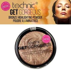 Technic Get Gorgeous Bronze Highlighting Powder, a shimmering bronzer for a radiant glow - Bronzing