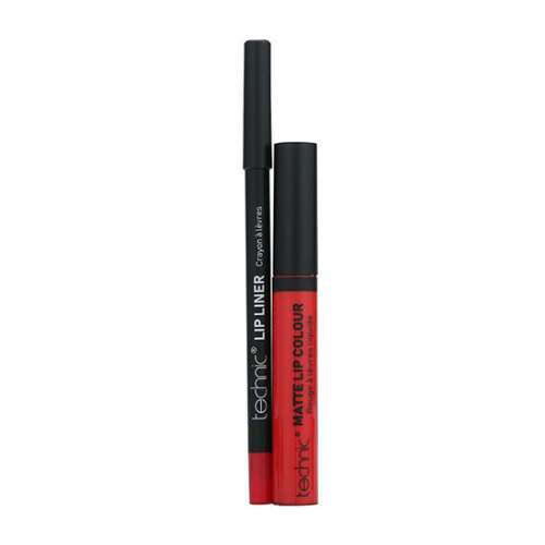 Technic Lip Kit Matte, odcień Lady Bird, konturówka do ust i szminka