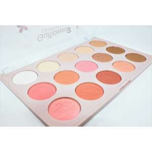 Gulflower Cosmetics Blush Palette, 15 shades, blush palette, makeup palette, blush, highlighter, contour - Redact