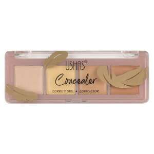 Ushas Concealer Palette, 4 shades, 02, Corrector Palette for covering dark circles, blemishes, and imperfections - Concealer