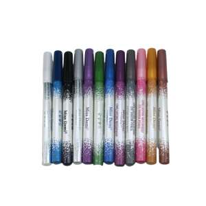 Zestaw 12 wodoodpornych ołówków do cieni do powiek Miss Demi, długotrwały - Uroda i zdrowie