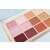 Paleta očných tieňov Myth Beauty Love You, 12 odtieňov, detailné zobrazenie farieb