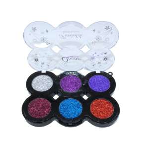 Paleta cieni do powiek Queen Twinkle Glitter, 6 odcieni, mieniący się cień do powiek, długotrwały, żywe kolory - Cień do powiek