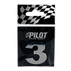 Pilot Tuning Project Autocolant 3D Număr de Mașină - 3 - Abțibilduri auto.